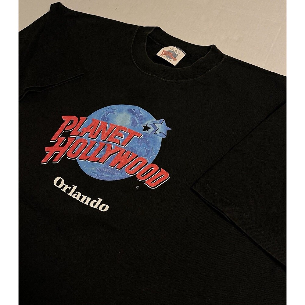 VINTAGE 1994 Planet Hollywood Graphic T-Shirt XL Made USA Disney World VTG 90’s